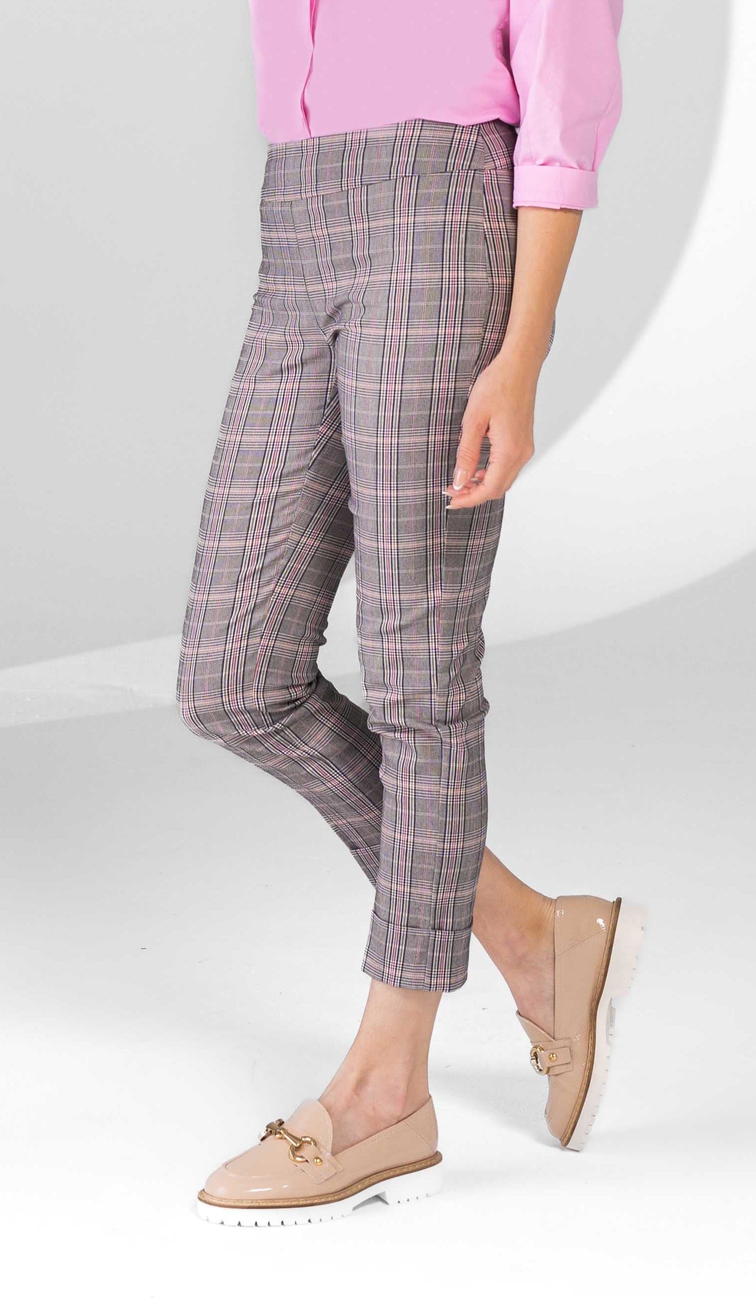 Houndstooth Wide Leg Pant Style 233278