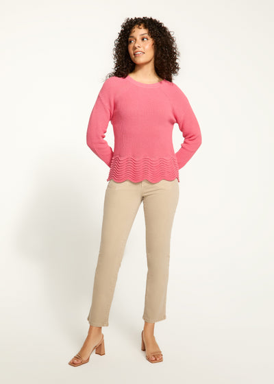 Scalloped Hem Sweater French Dressing Jeans