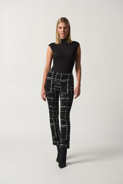 Joseph Ribkoff Plaid Slim-Fit Pants 