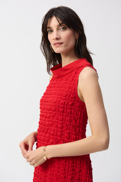 Textured Woven Sleeveless Cocoon Dress Joseph Ribkoff