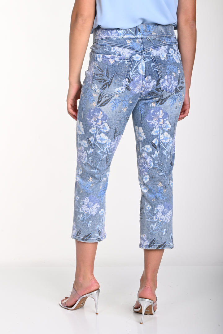 Flower Print Jeans Style 241371U Dream Pants