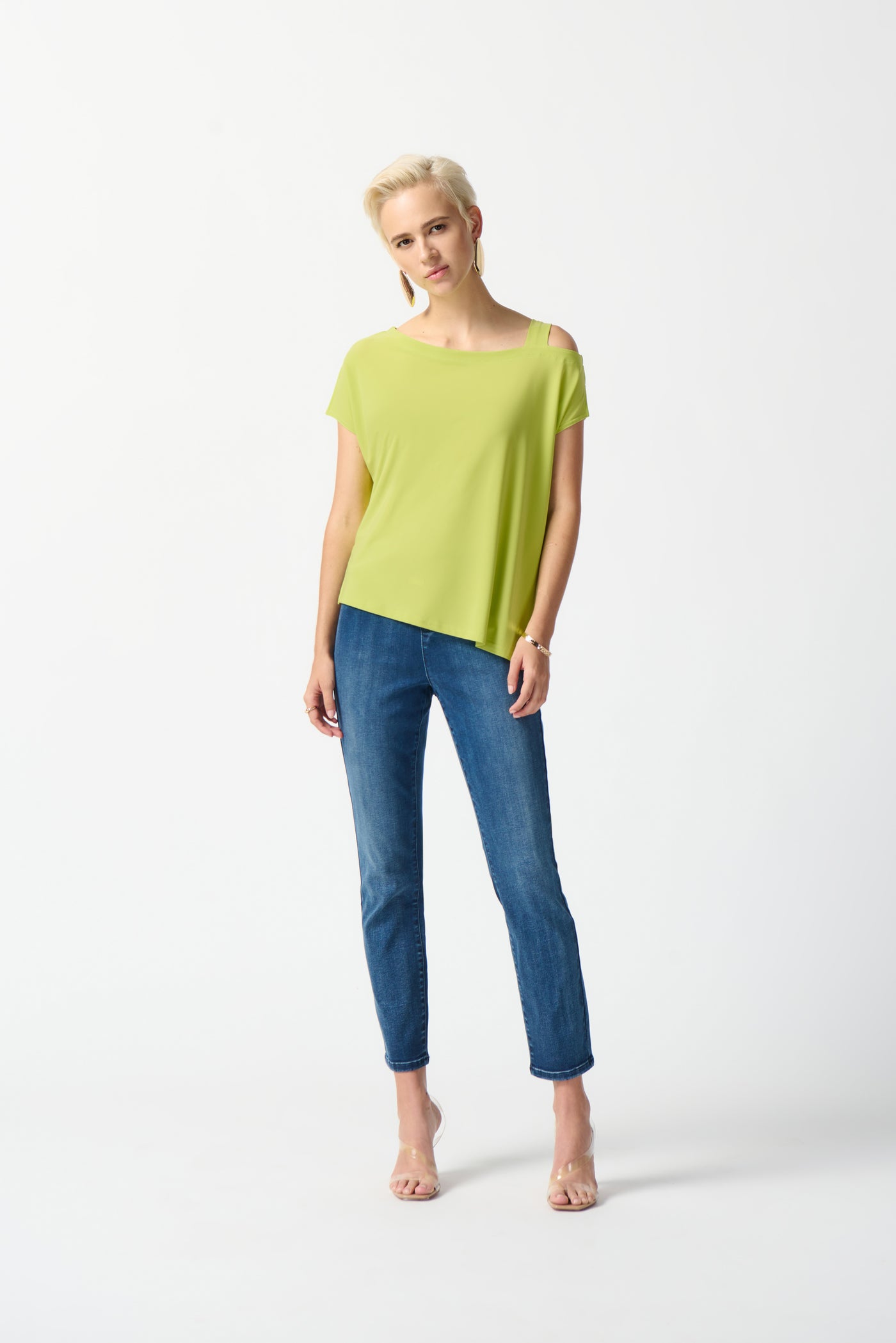 Joseph Ribkoff Silky Knit Asymmetrical Top 