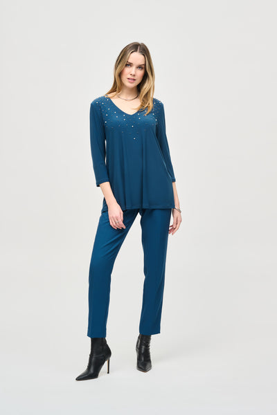 Silky Knit Fit-and-Flare Top Joseph Ribkoff