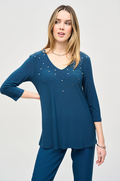 Silky Knit Fit-and-Flare Top Joseph Ribkoff