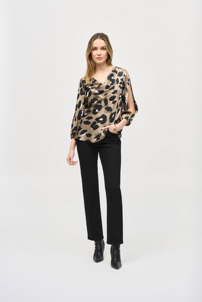 Satin Animal Print Top Joseph Ribkoff