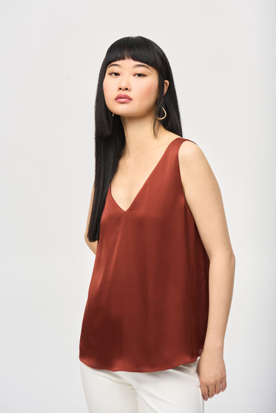 Satin Straight Sleeveless Top Joseph Ribkoff