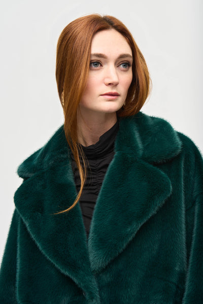 Faux Fur Straight Coat Joseph Ribkoff