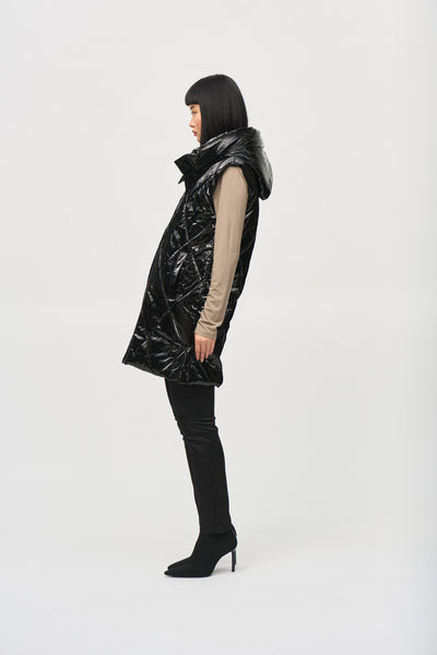 Quilted Hooded Puffer Vest Joseph Ribkoff