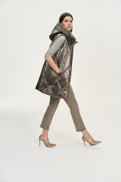 Quilted Hooded Puffer Vest Joseph Ribkoff