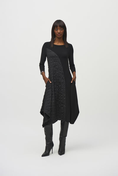 Silky Knit And Jacquard Handkerchief Dress Joseph Ribkoff