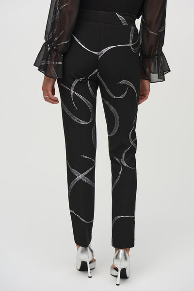 Silky Knit Abstract Print Pull-On Pants Joseph Ribkoff