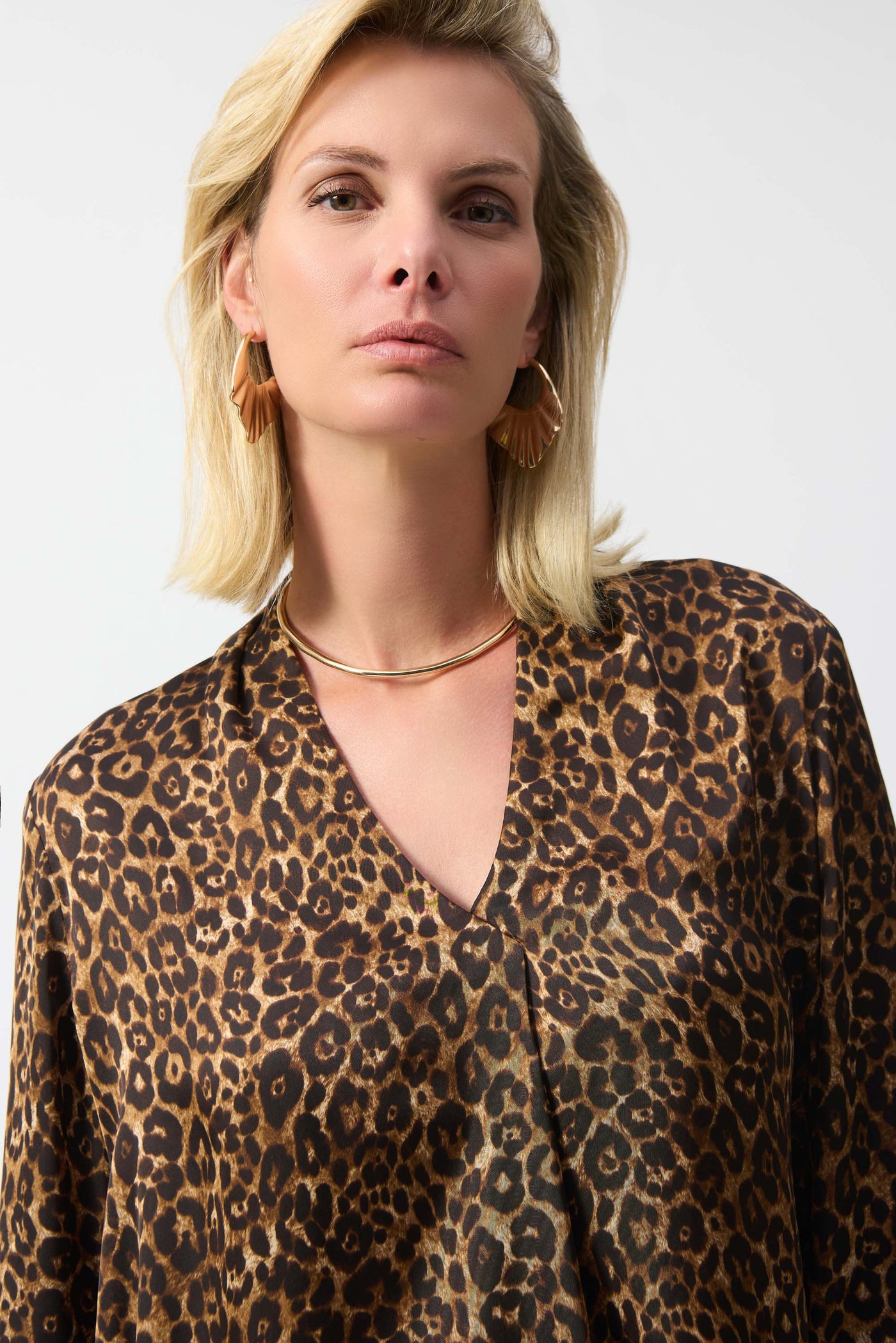 Satin Animal Print Top Joseph Ribkoff