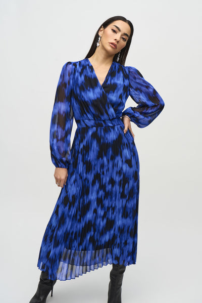 Chiffon Abstract Print Midi Dress Joseph Ribkoff