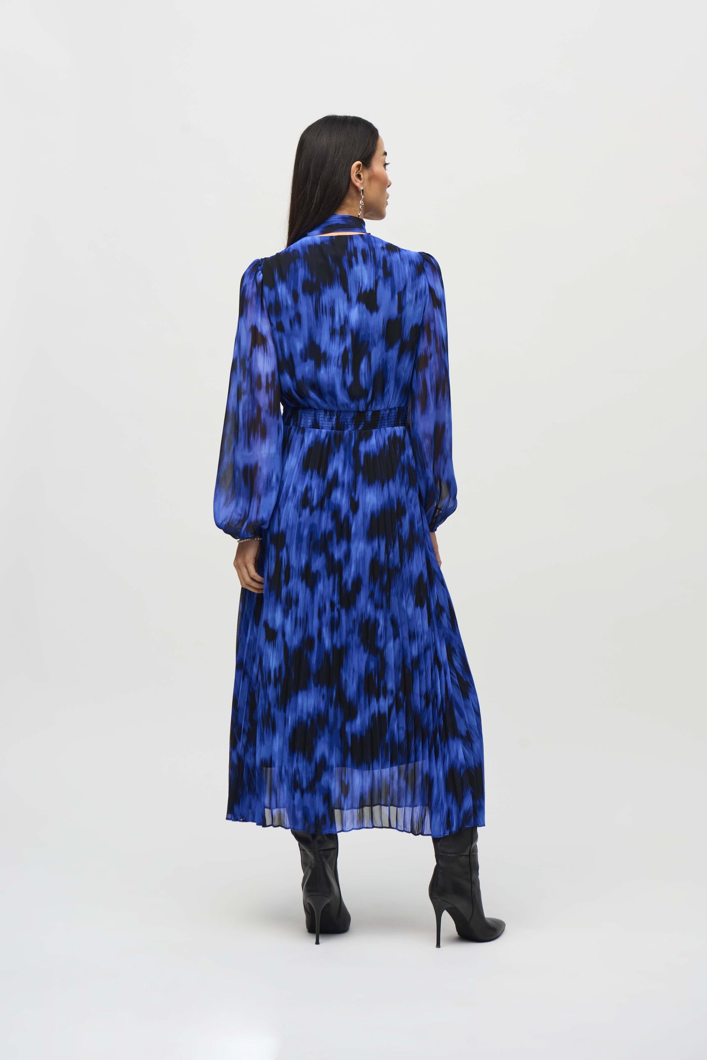 Chiffon Abstract Print Midi Dress Joseph Ribkoff