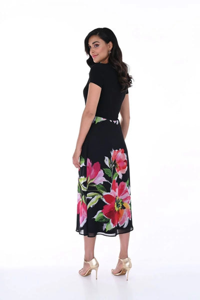 Frank Lyman Floral Chiffon Dress 