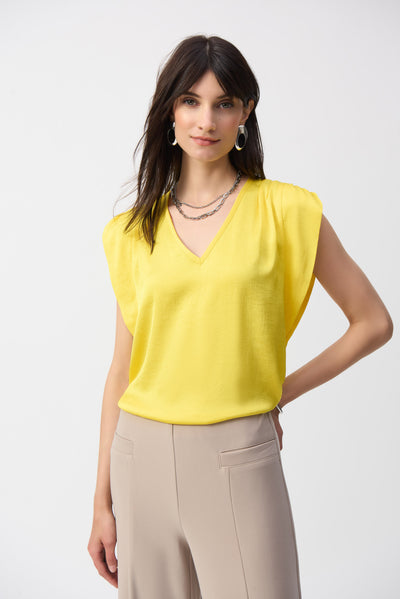 Hammered Satin Straight Top Joseph Ribkoff