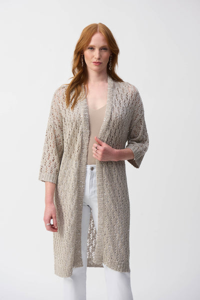 Pointelle Sweater Sequined Cover-Up Joseph Ribkoff