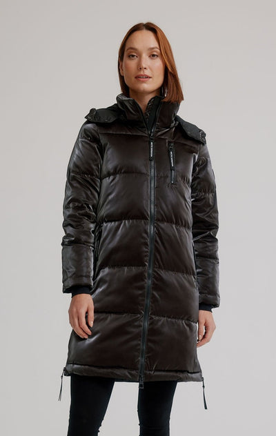 Iridescent Mid-Length Puffer Jacket Nikki Jones