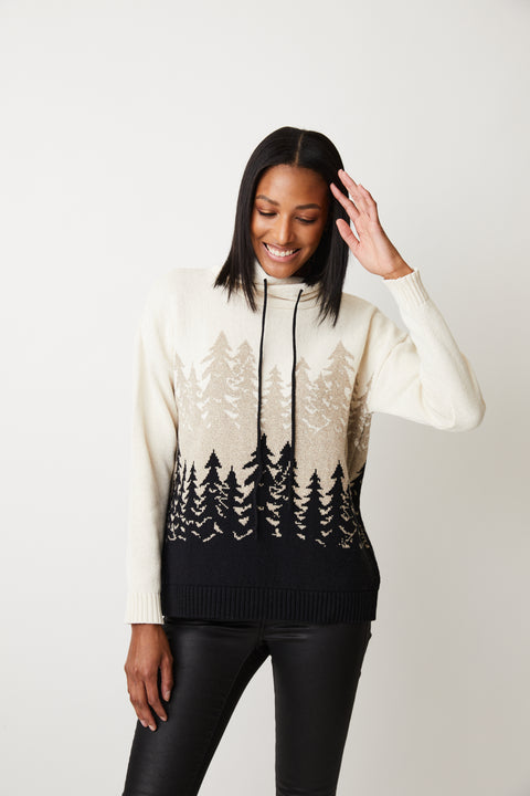 Thalia Tree Eco Cotton High neck/Funnel Pullover Sweater – Parkhurst  Knitwear