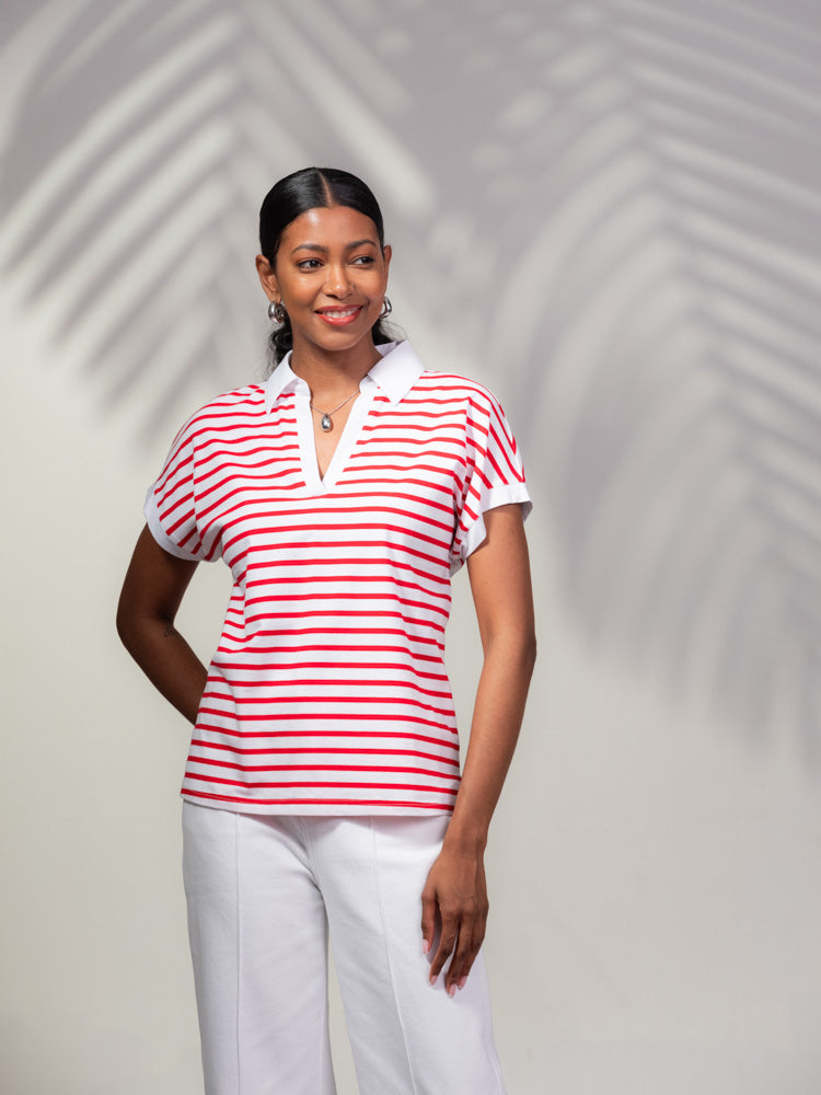 Polo Striped Top Alison Sheri