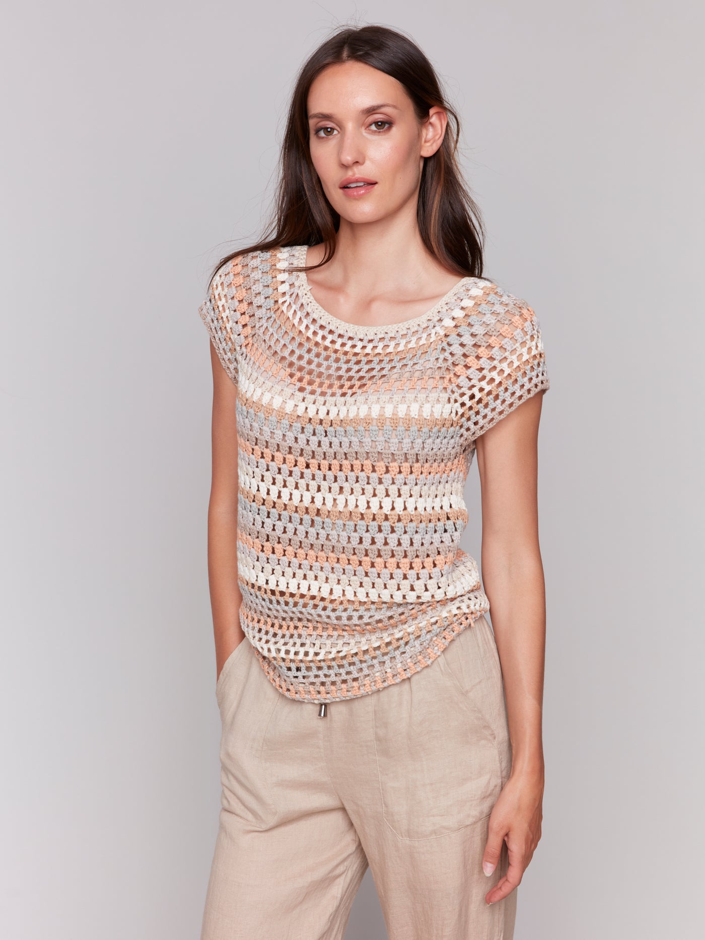 Crochet Cap Sleeve Top Charlie B