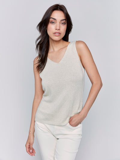 Metallic Lurex Knit Cami Charlie B