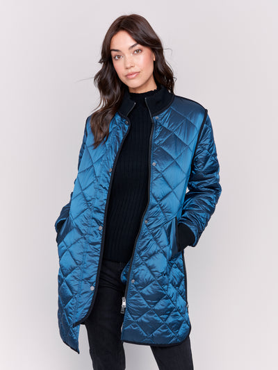 Long Quilted Puffer Jacket Charlie B