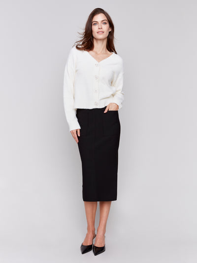 Gutsy Crepe Skirt with Patch Pockets Charlie B