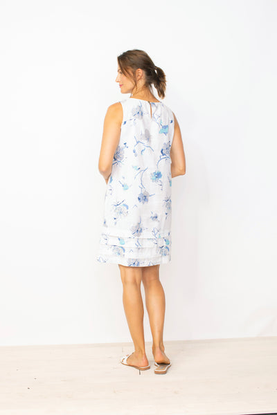 Pleat Hem Dress Floral Habitat