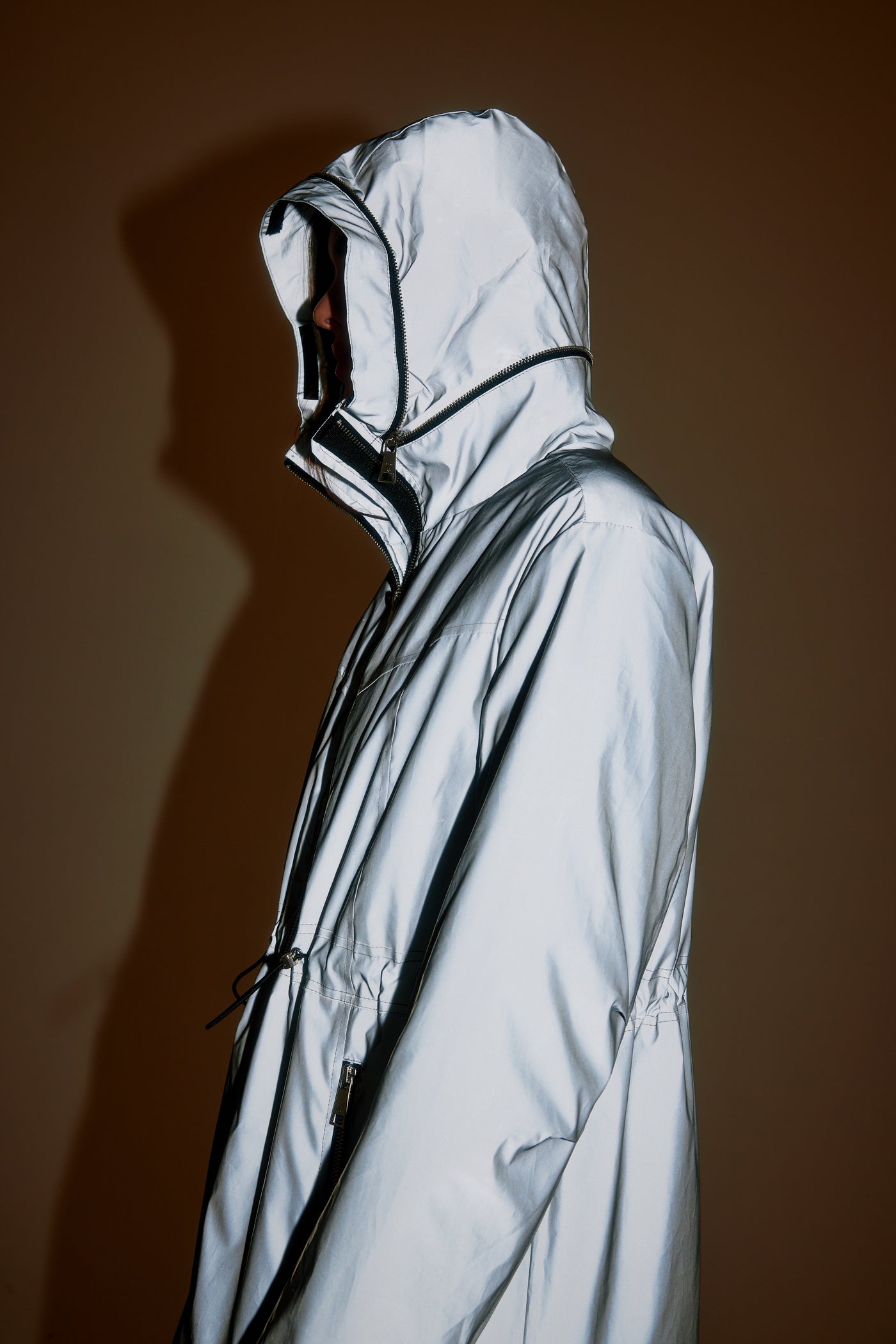 Reflective Anorak W/ Hidden Hood & Quilted Lining Nikki Jones