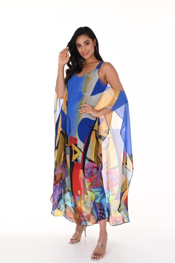 Frank Lyman Flowy Abstract Print Dress 