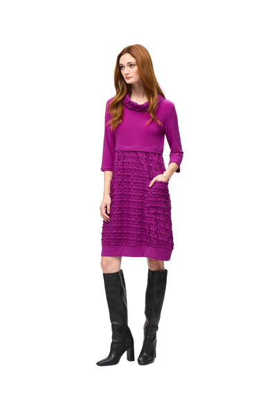 Jacquard And Silky Knit Cocoon Dress Joseph Ribkoff