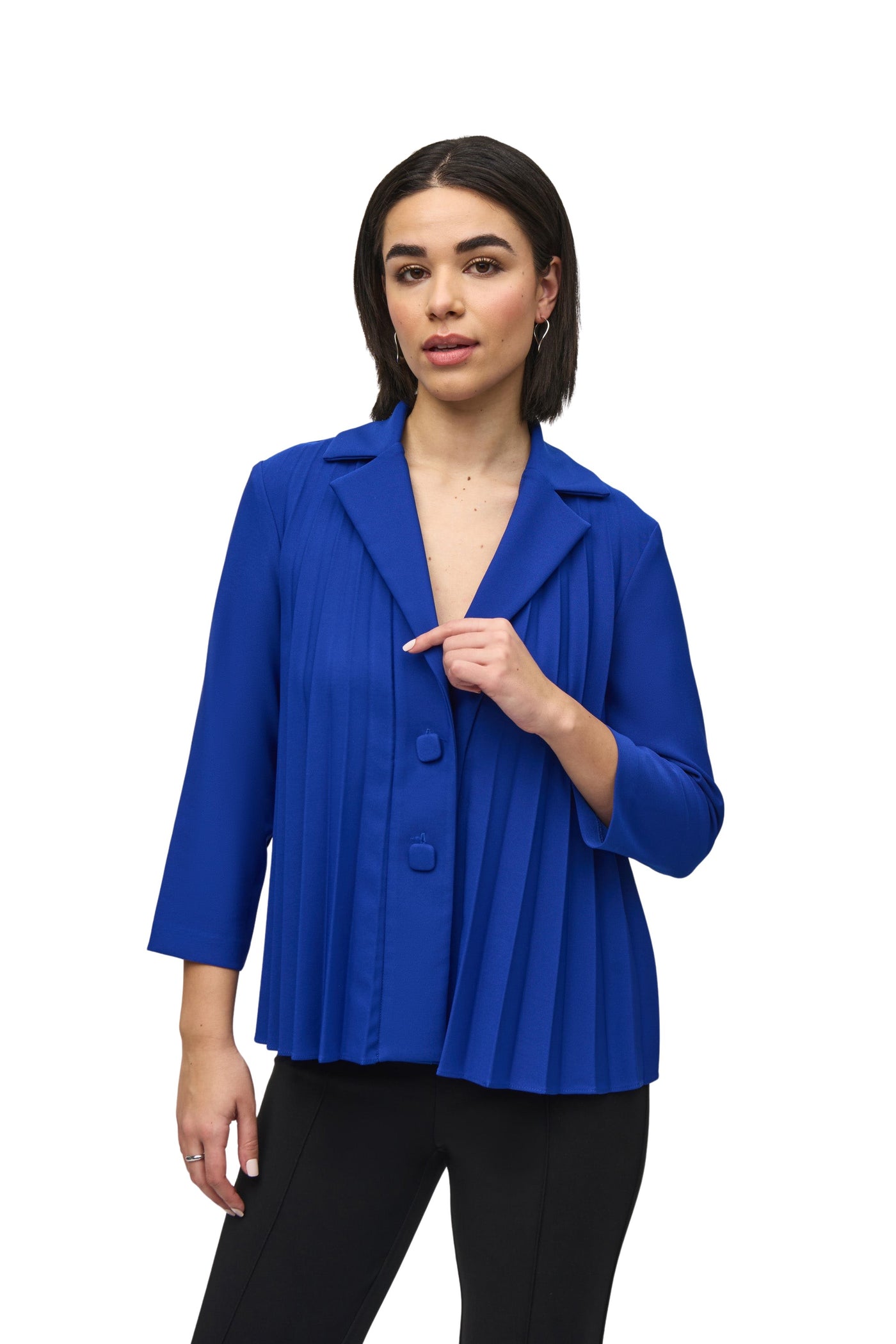 Lux Twill Pleated Trapeze Jacket Joseph Ribkoff