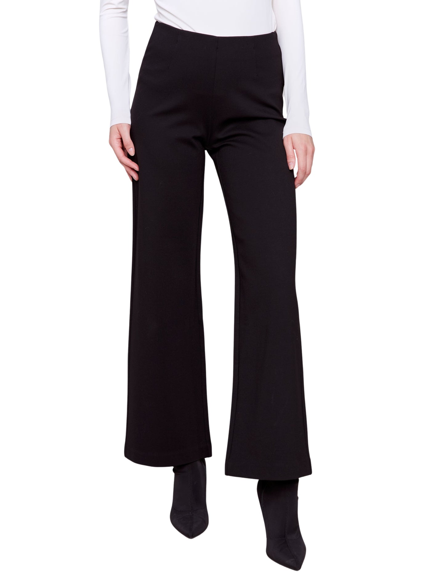 Pull-On Ponte Flare Pants Charlie B