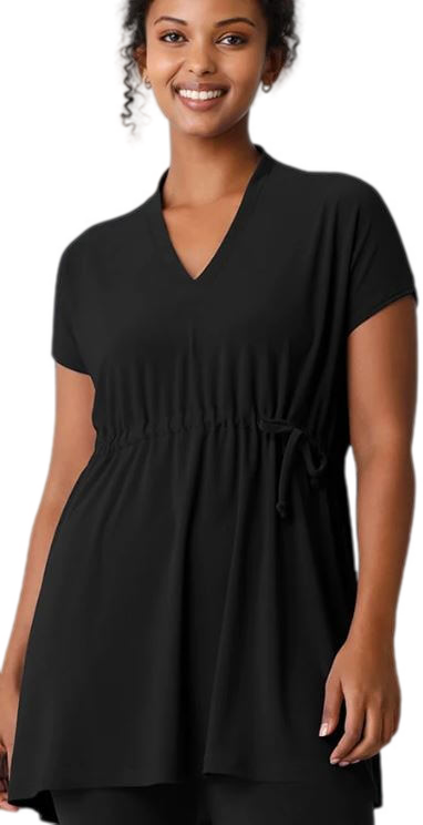 Sympli Deep V Tie Tunic Cap Sleeves 