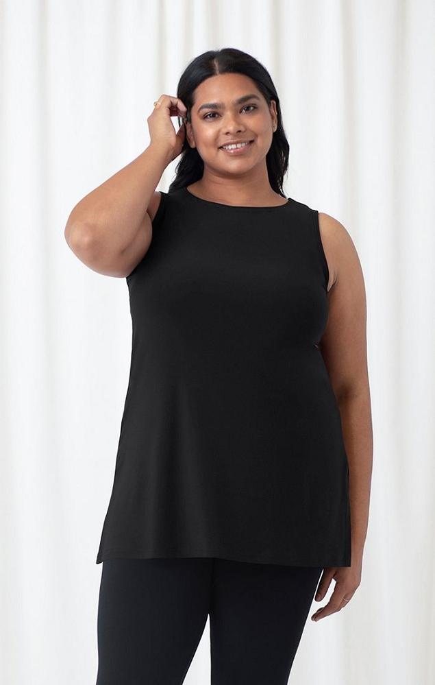 Plus size sleeveless sales tops