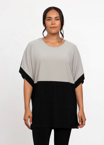 Sympli Color Block Boxy Tunic, Elbow Sleeves 